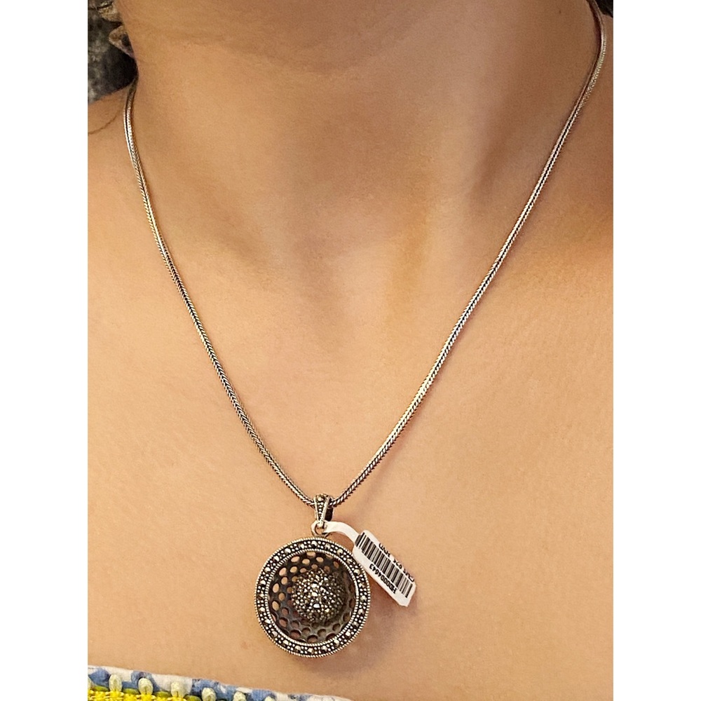 Marcasite Stone in sterling silver 925 Necklace